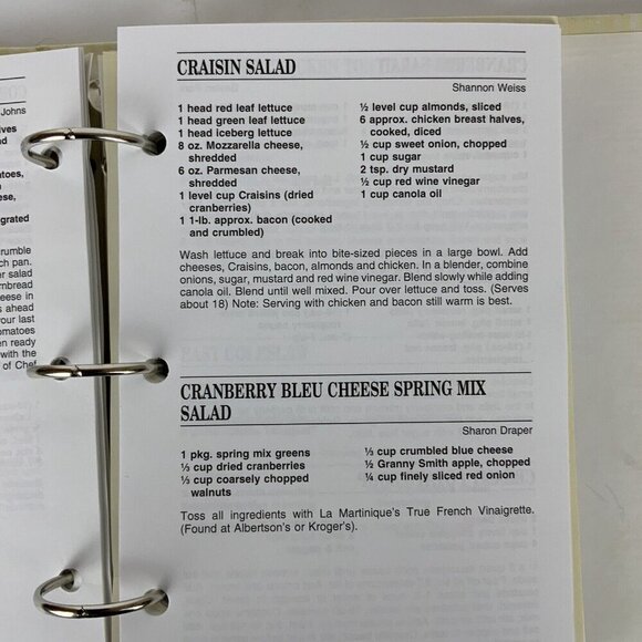 Denton Benefit League Cookbook Deliciously Denton 3 Ring Binder Recipes 2010 - Picture 8 of 15